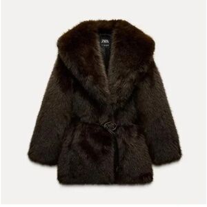Zara faux fur coat